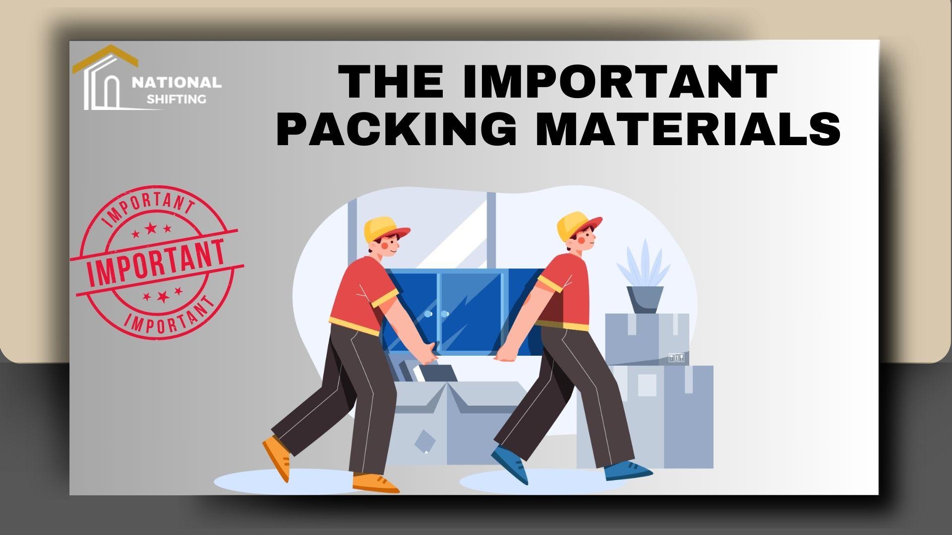Packing Materials Used by Professional Movers